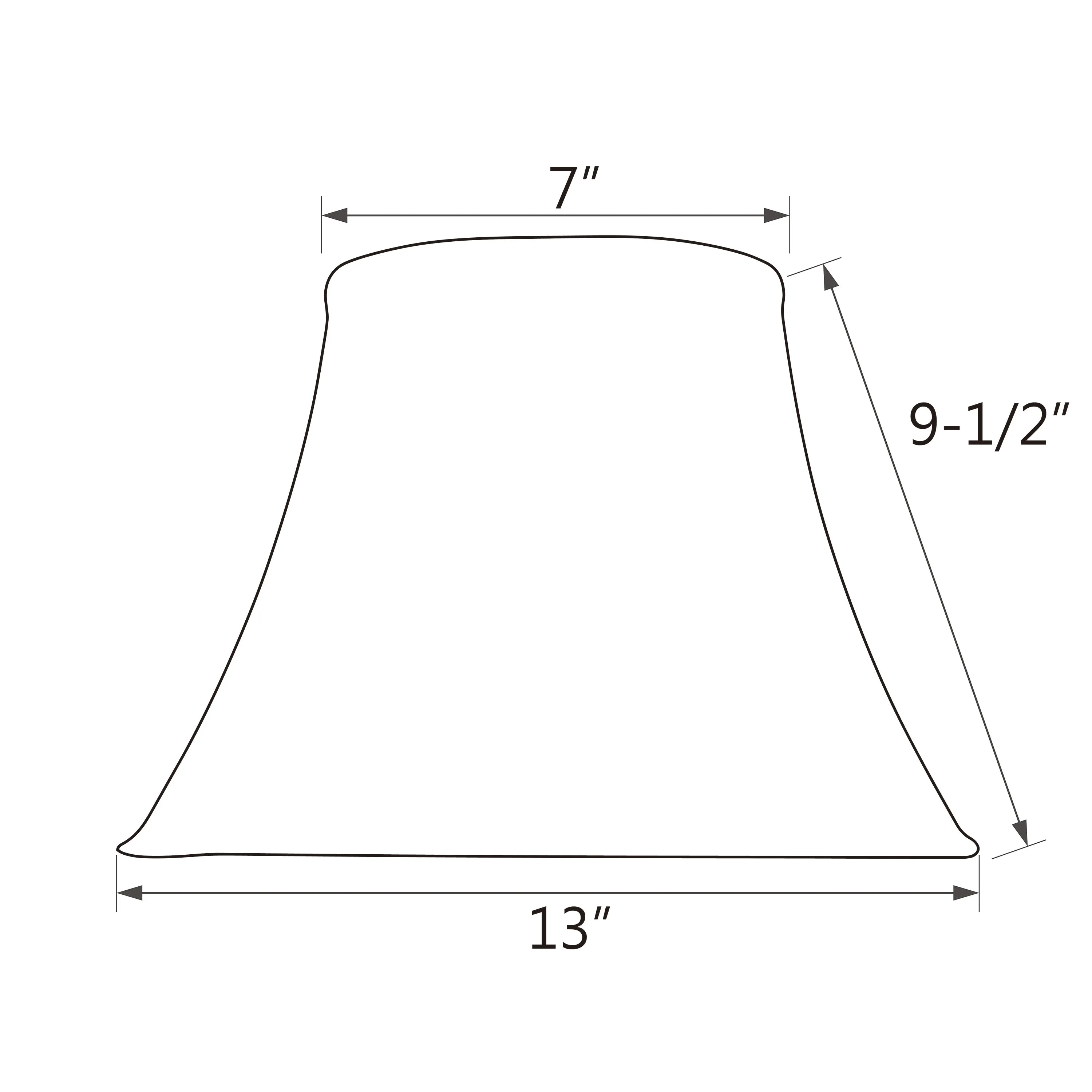 # 30216 Transitional Bell Shaped Spider Construction Lamp Shade in Off-White, 13" wide (7" x 13" x 9 1/2")