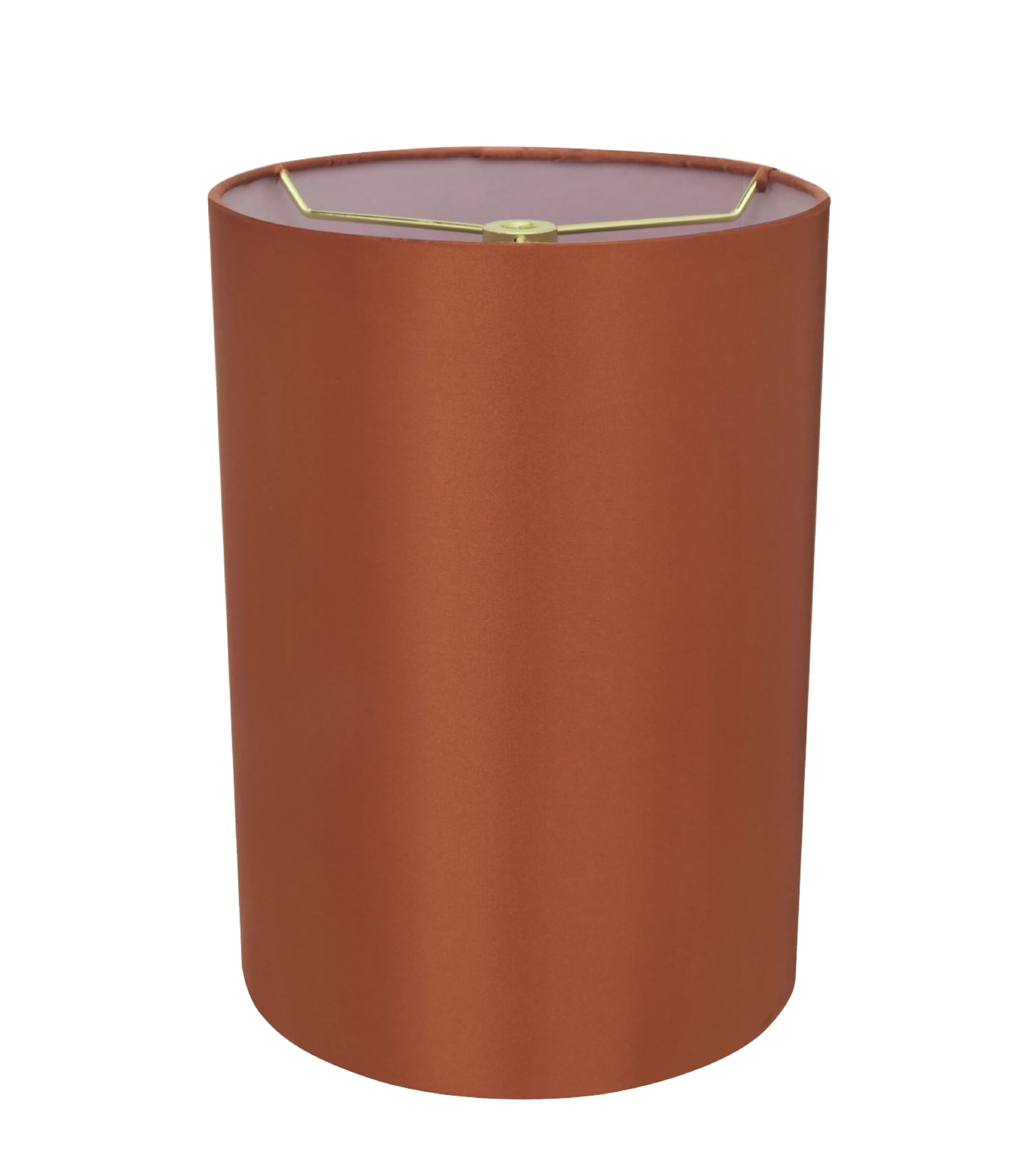 # 31125 Transitional Drum (Cylinder) Shaped Spider Construction Lamp Shade in Redwood, 8" wide (8" x 8" x 11")