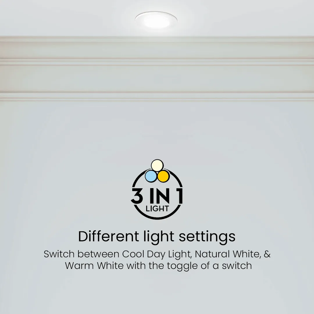 10W Star Lord 3-in-1 Round Led Recess Panel