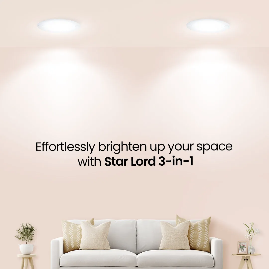 10W Star Lord 3-in-1 Round Led Recess Panel