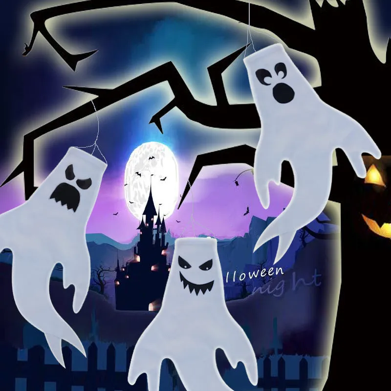 2x Halloween Xmas Christmas Gifts Decoration Hanging Ghost Decoration Hair Dryer Ghost Flag