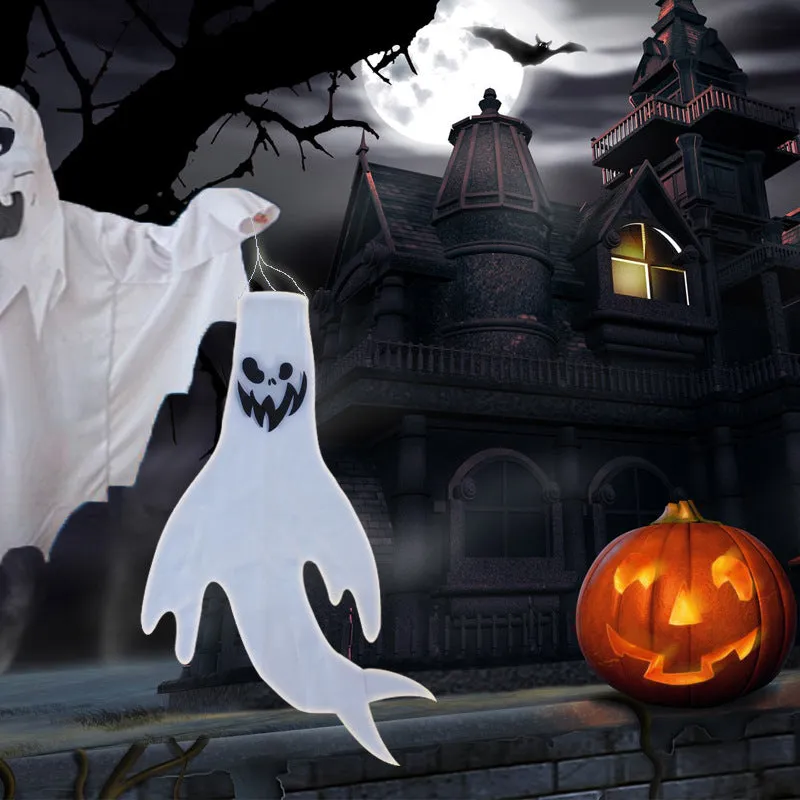2x Halloween Xmas Christmas Gifts Decoration Hanging Ghost Decoration Hair Dryer Ghost Flag