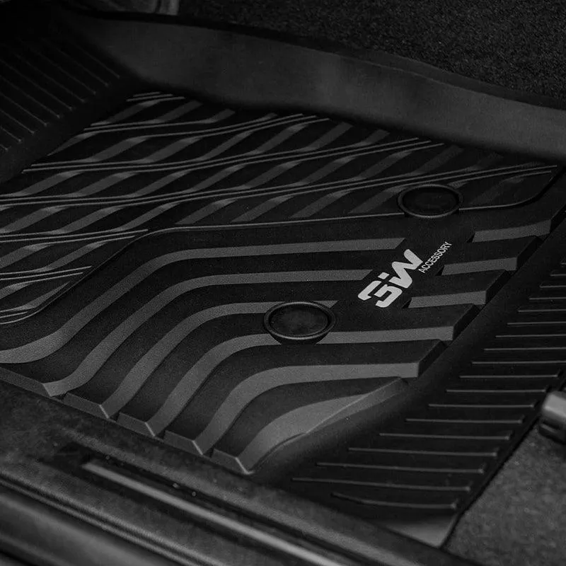 3W Chevy / Chevrolet Colorado Crew Cab / GMC Canyon Crew Cab 2015-2022 Custom Floor Mats TPE Material & All-Weather Protection