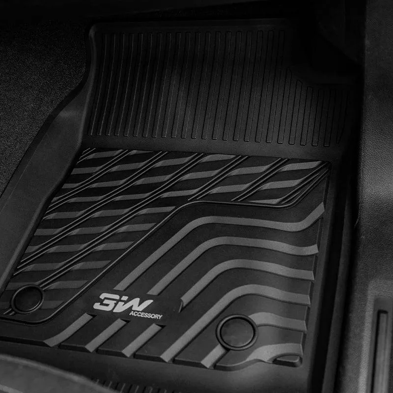 3W Chevy / Chevrolet Colorado Crew Cab / GMC Canyon Crew Cab 2015-2022 Custom Floor Mats TPE Material & All-Weather Protection