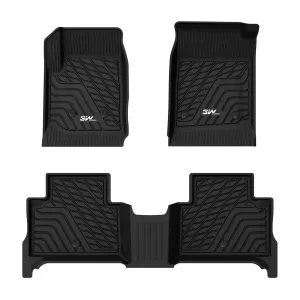 3W Chevy / Chevrolet Colorado Crew Cab / GMC Canyon Crew Cab 2015-2022 Custom Floor Mats TPE Material & All-Weather Protection
