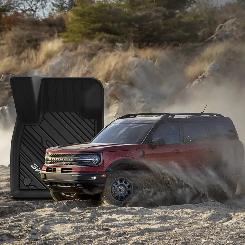 3W Ford Bronco Sport 2021-2024 Floor Mats TPE Material & All-Weather Protection