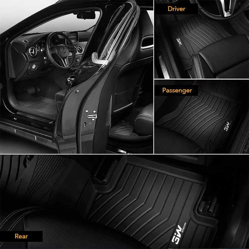 3W Mercedes-Benz CLA 2020-2024 Custom Floor Mats TPE Material & All-Weather Protection