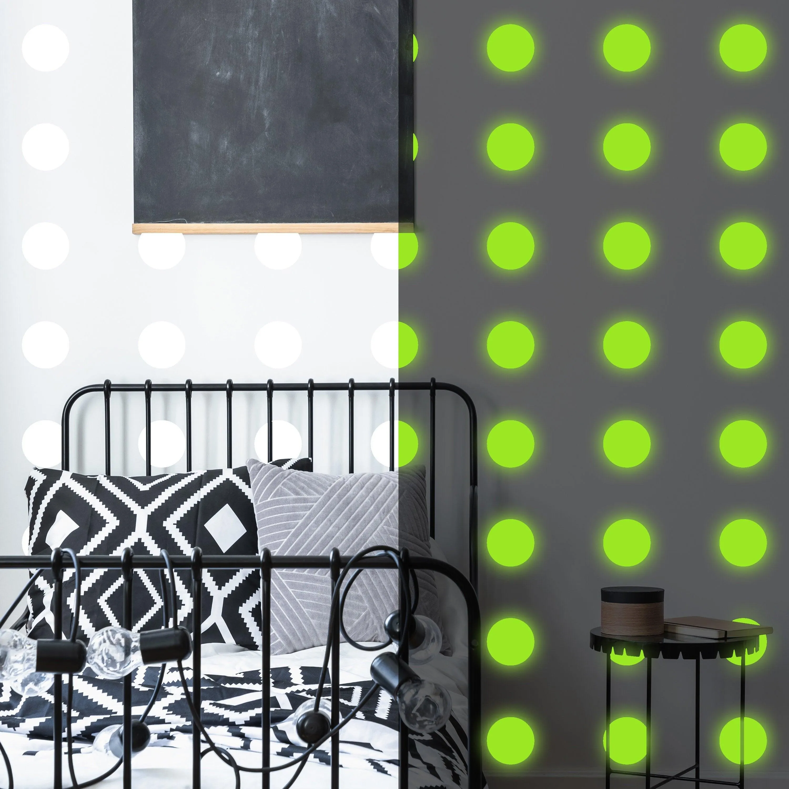 40x Glow In Dark Dots Wall Stickers - Luminous Ceiling Sticker Decals