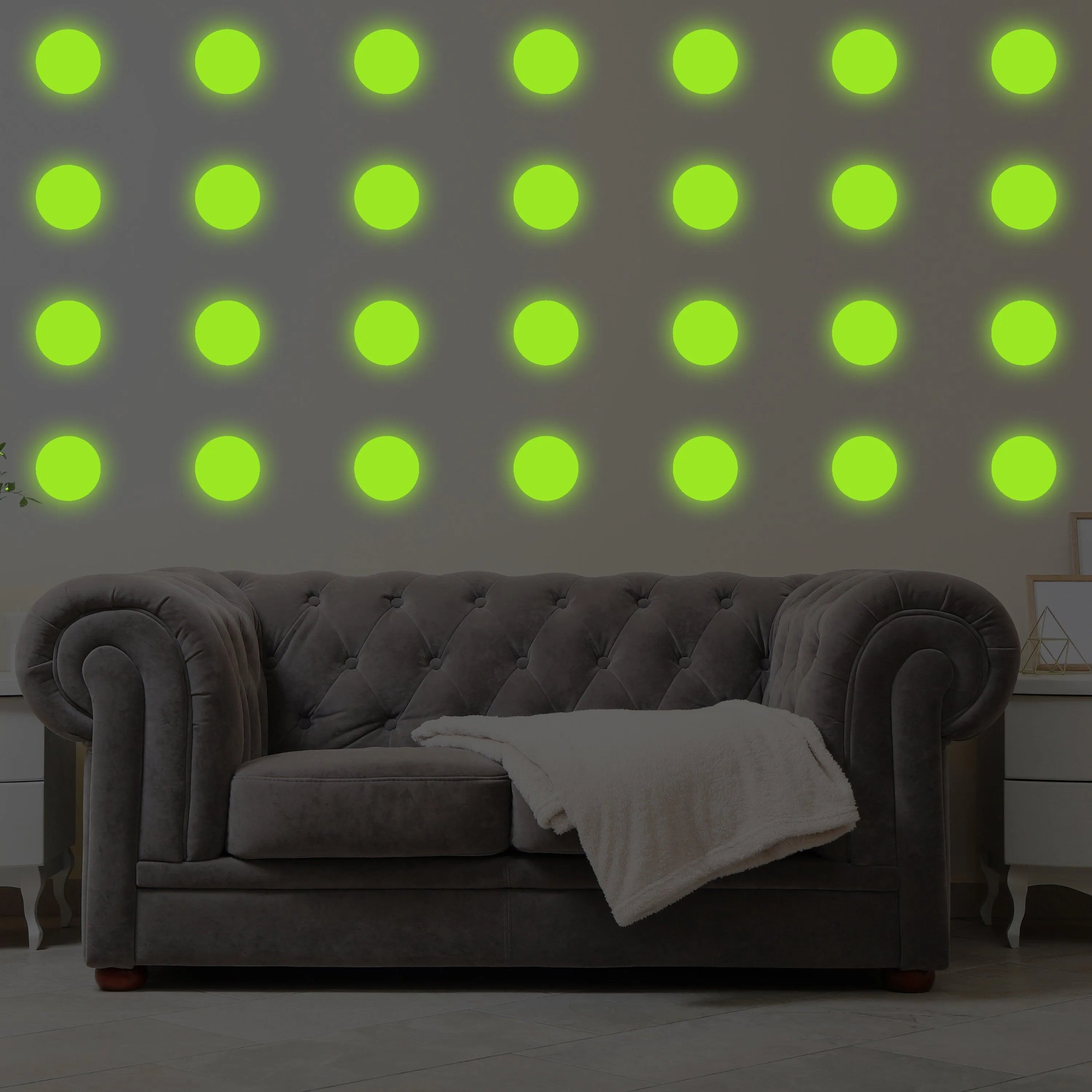 40x Glow In Dark Dots Wall Stickers - Luminous Ceiling Sticker Decals