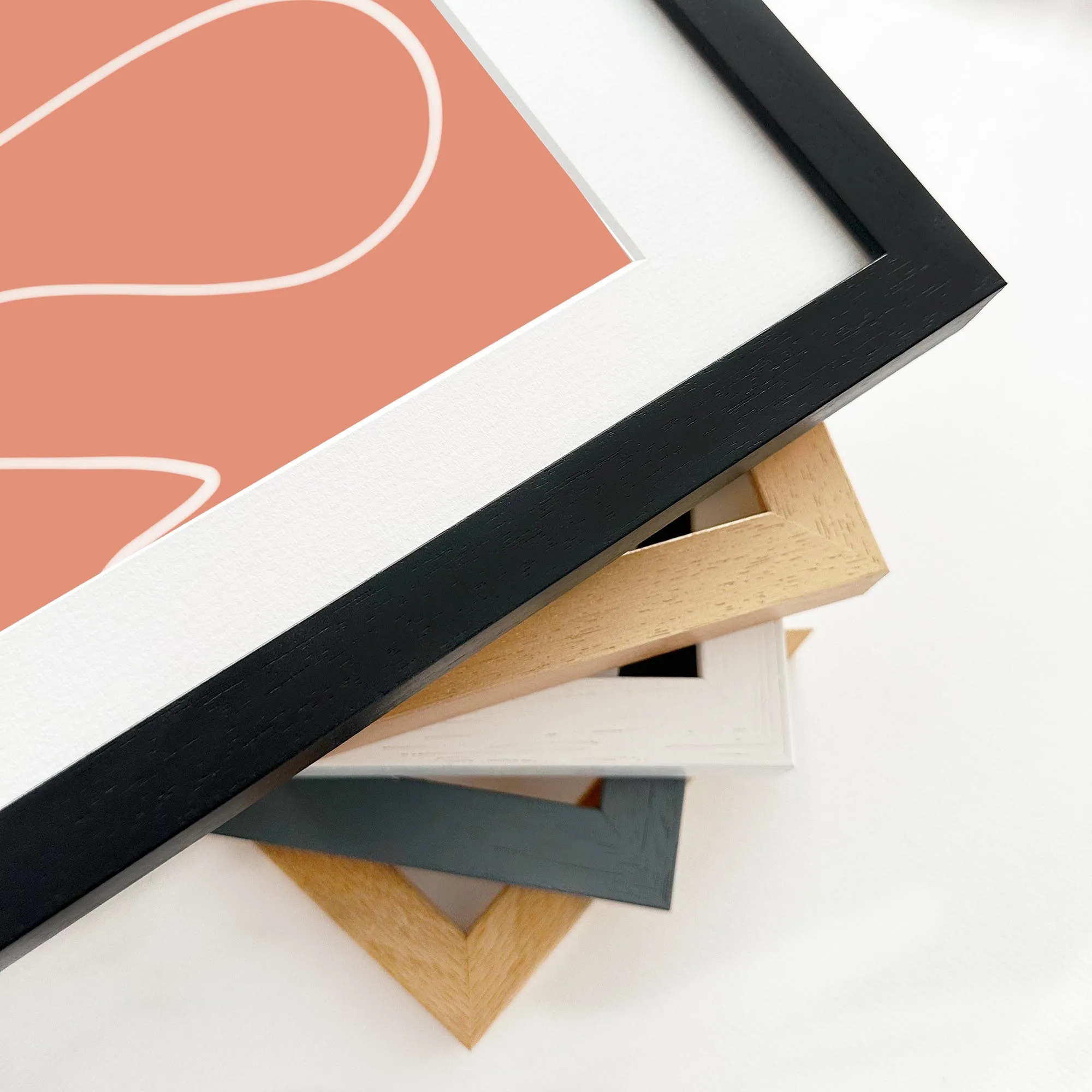 Abstract Line Scribble Framed Art
