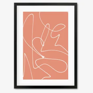 Abstract Line Scribble Framed Art