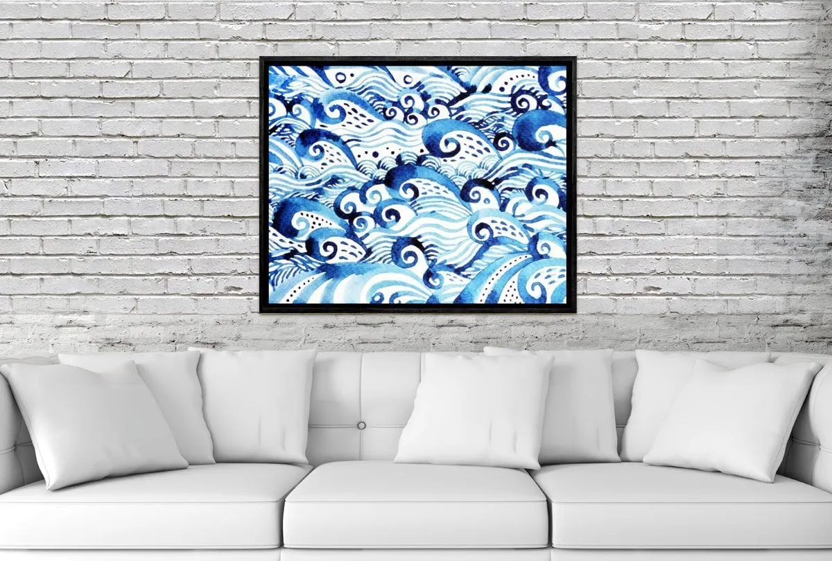 Abstract Ocean | Canvas Wall Art Print