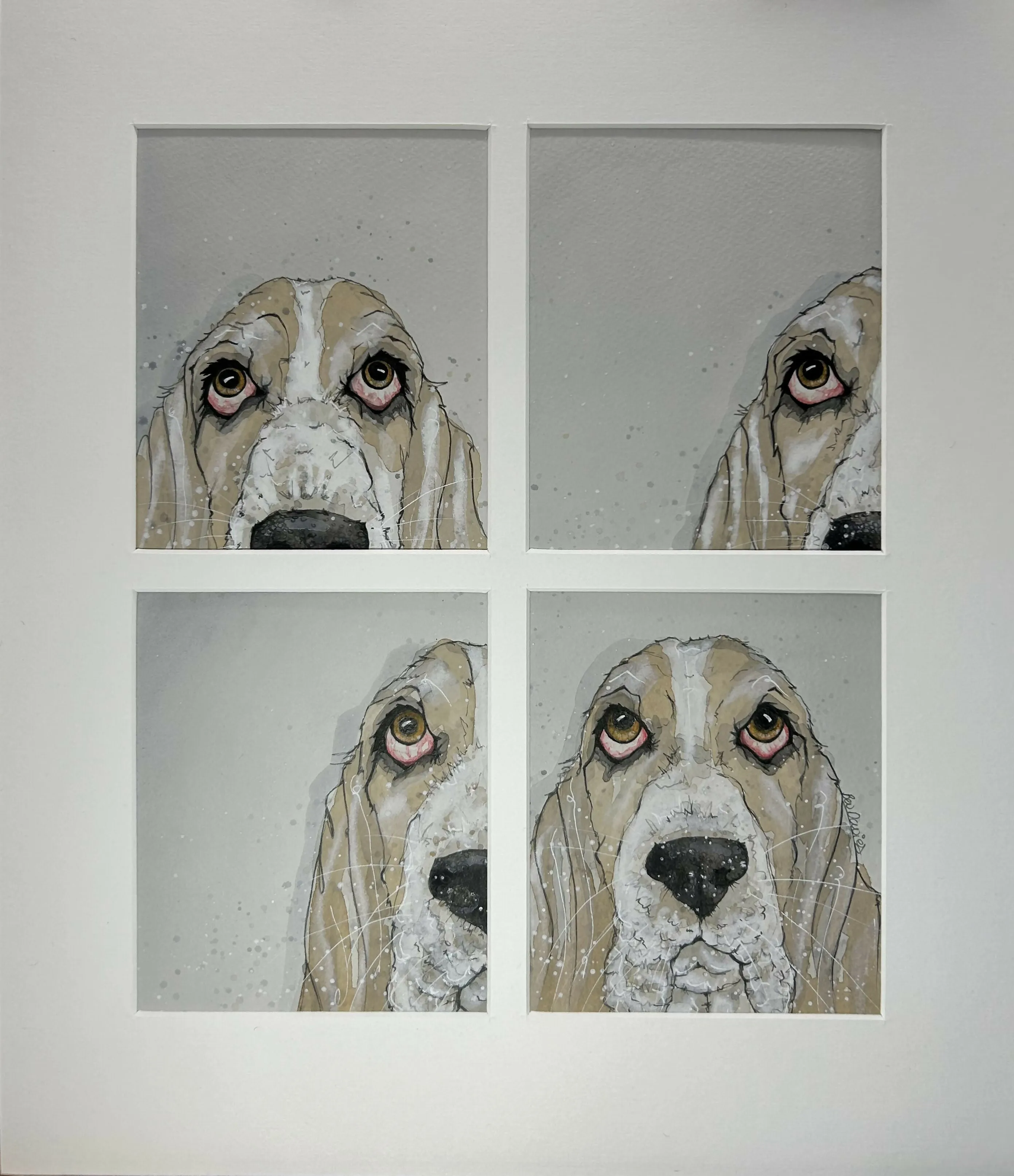 Basset Photo Booth - Original Watercolour Painting