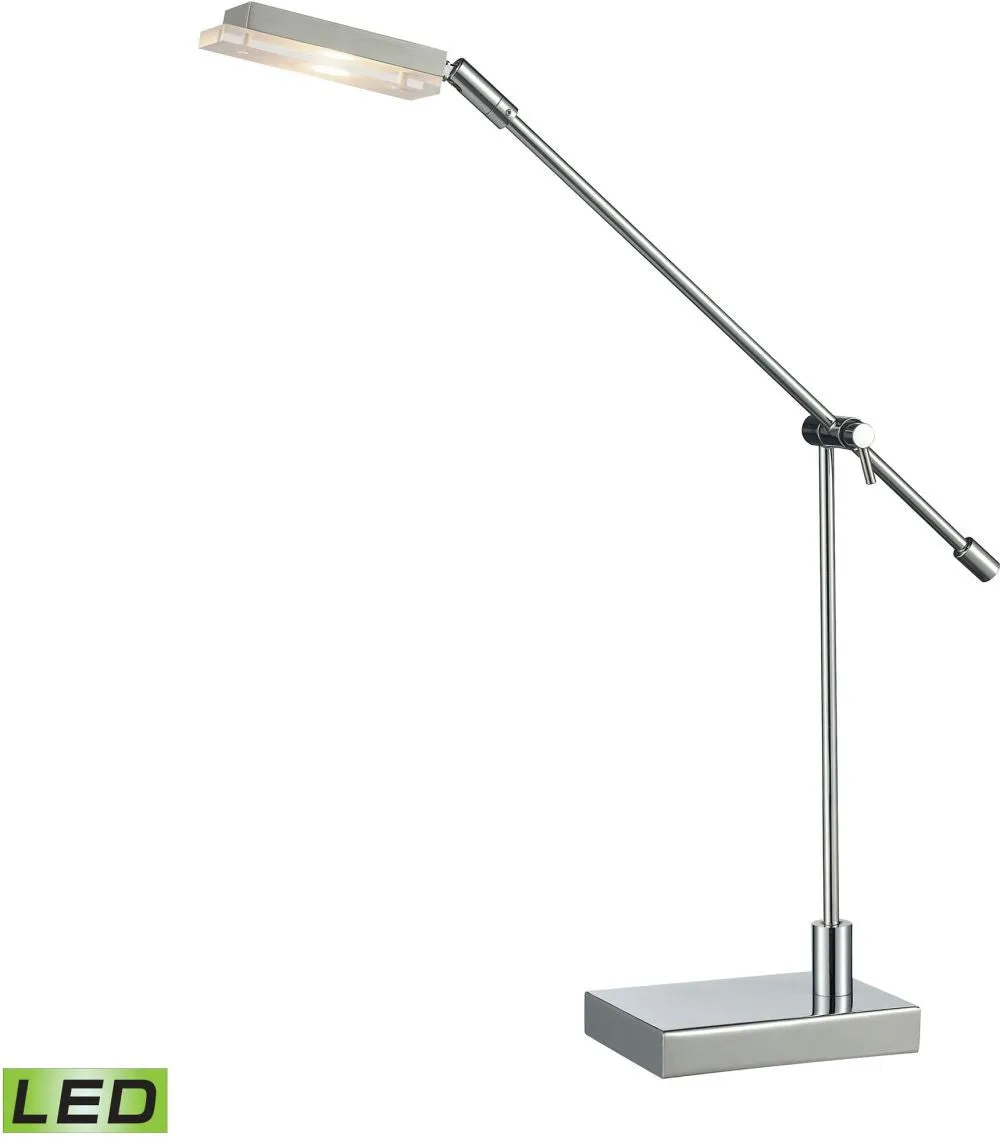 Bibliotheque Adjustable Led Desk Lamp In Polished Chrome
