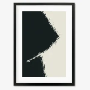 Black Geometric Shape Framed Art