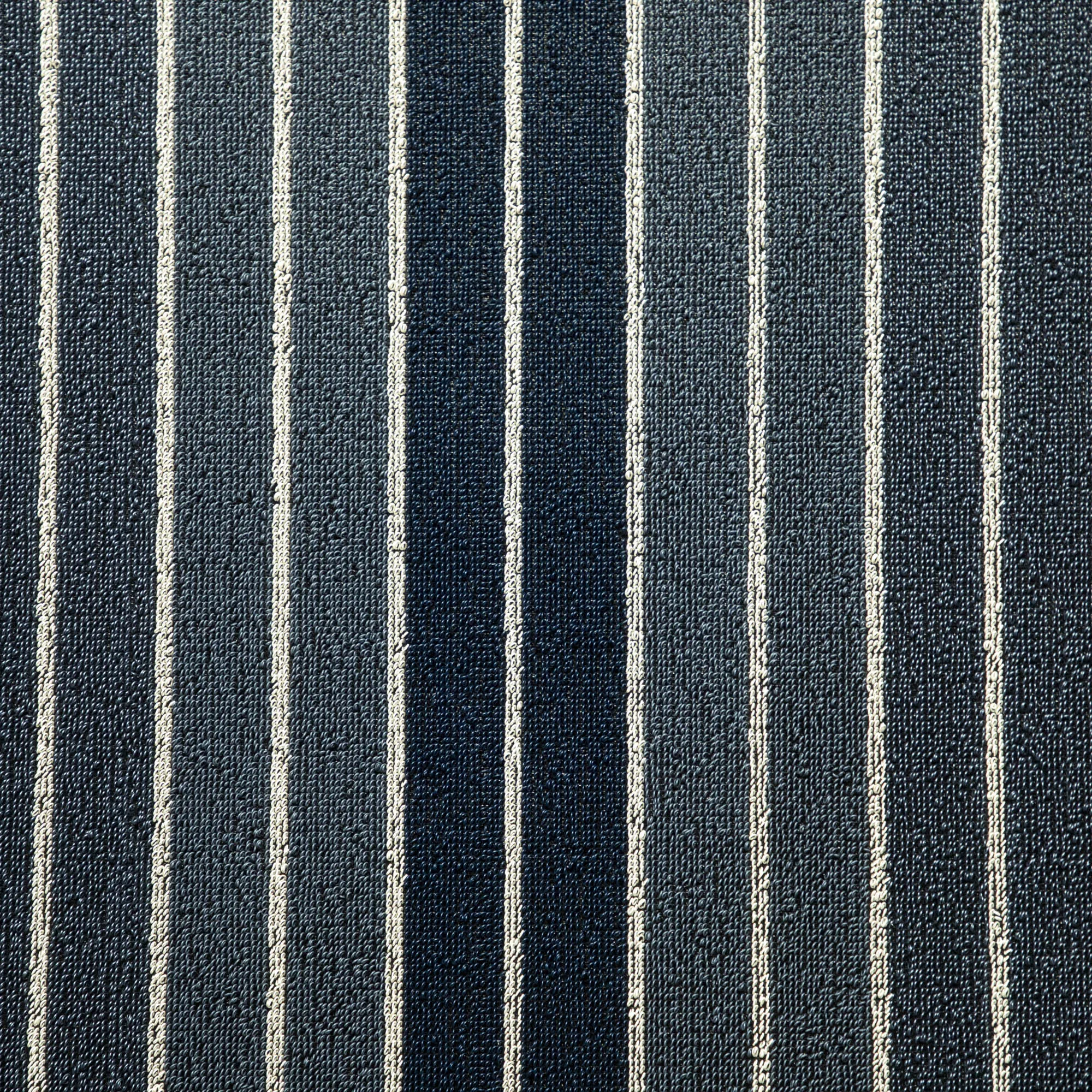 Block Stripe Shag Utility Mat, Denim