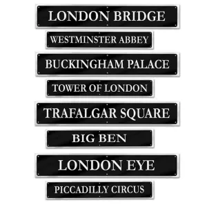 British Street Sign Cut-Outs