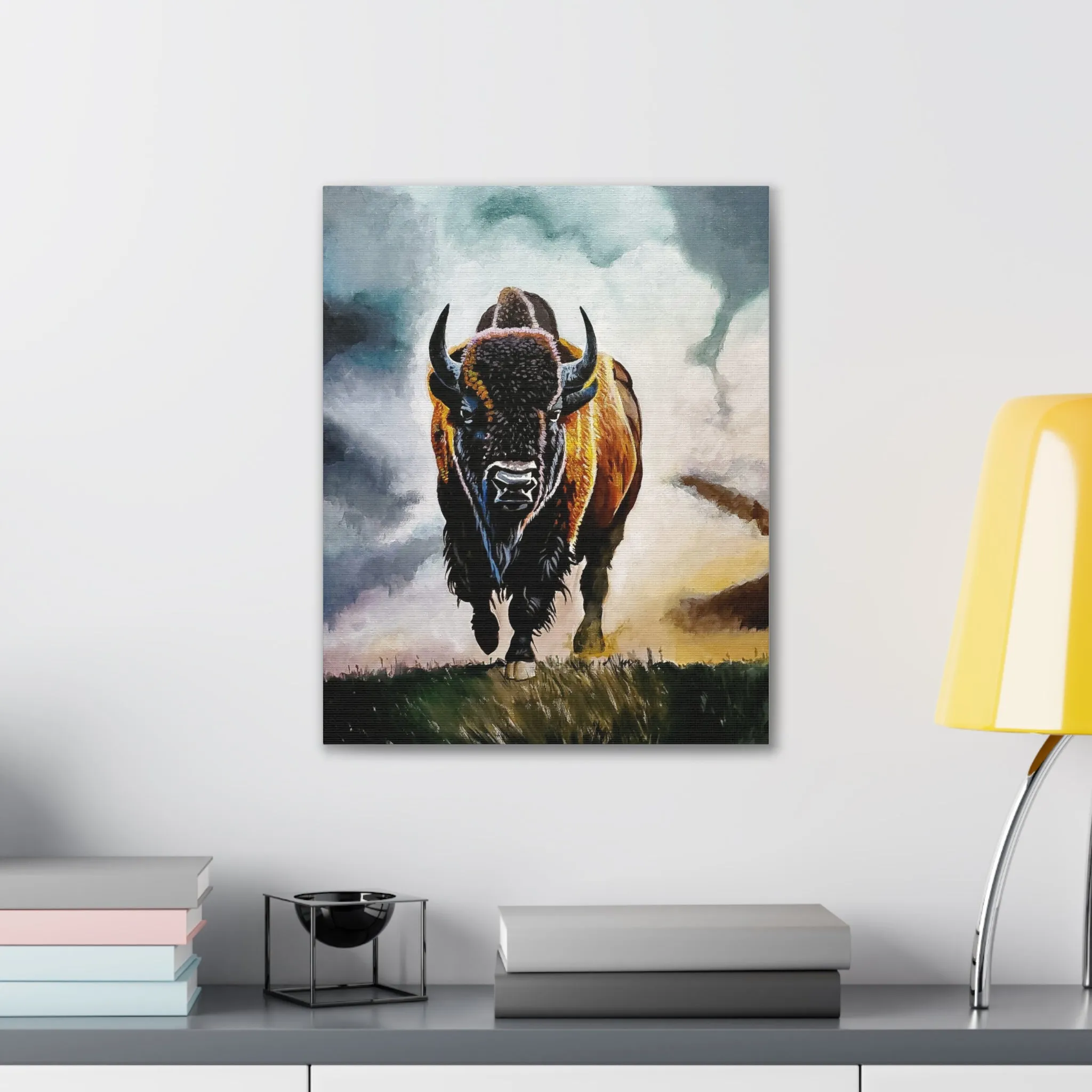 Buffalo stretched canvas, .75"