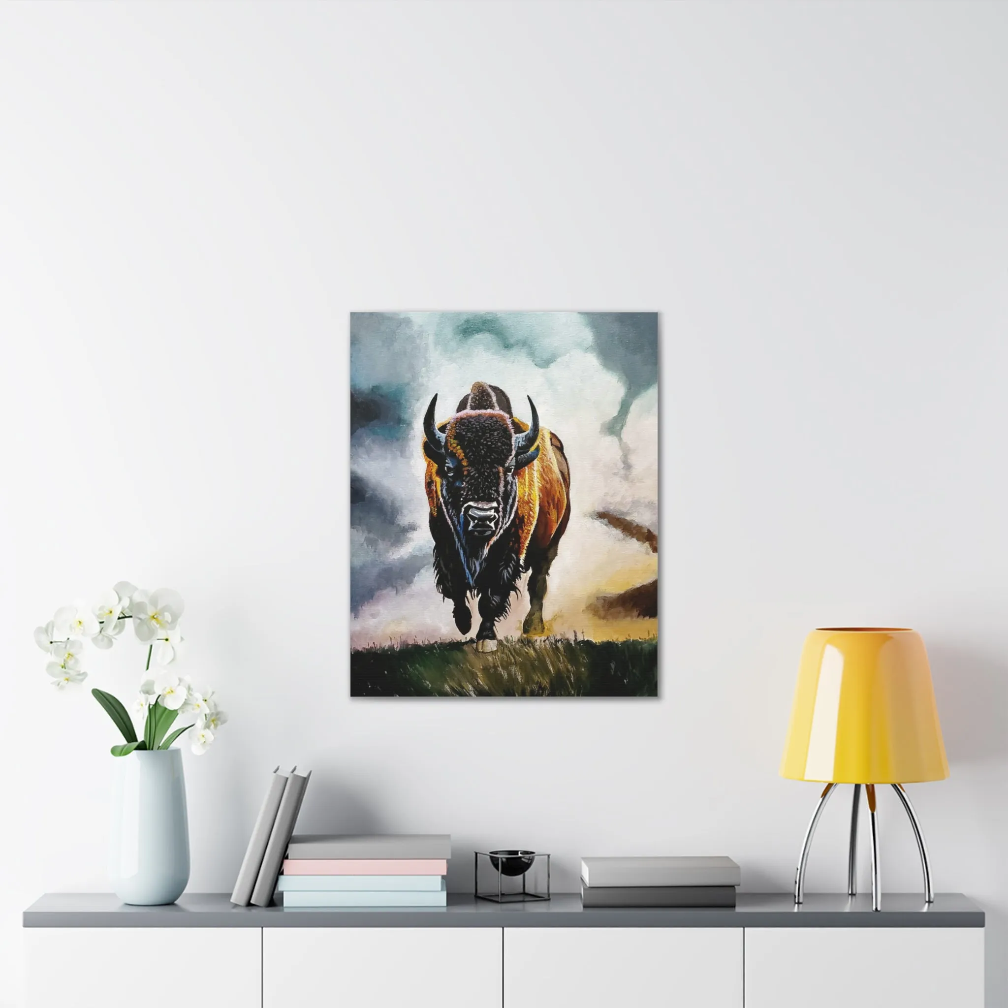 Buffalo stretched canvas, .75"