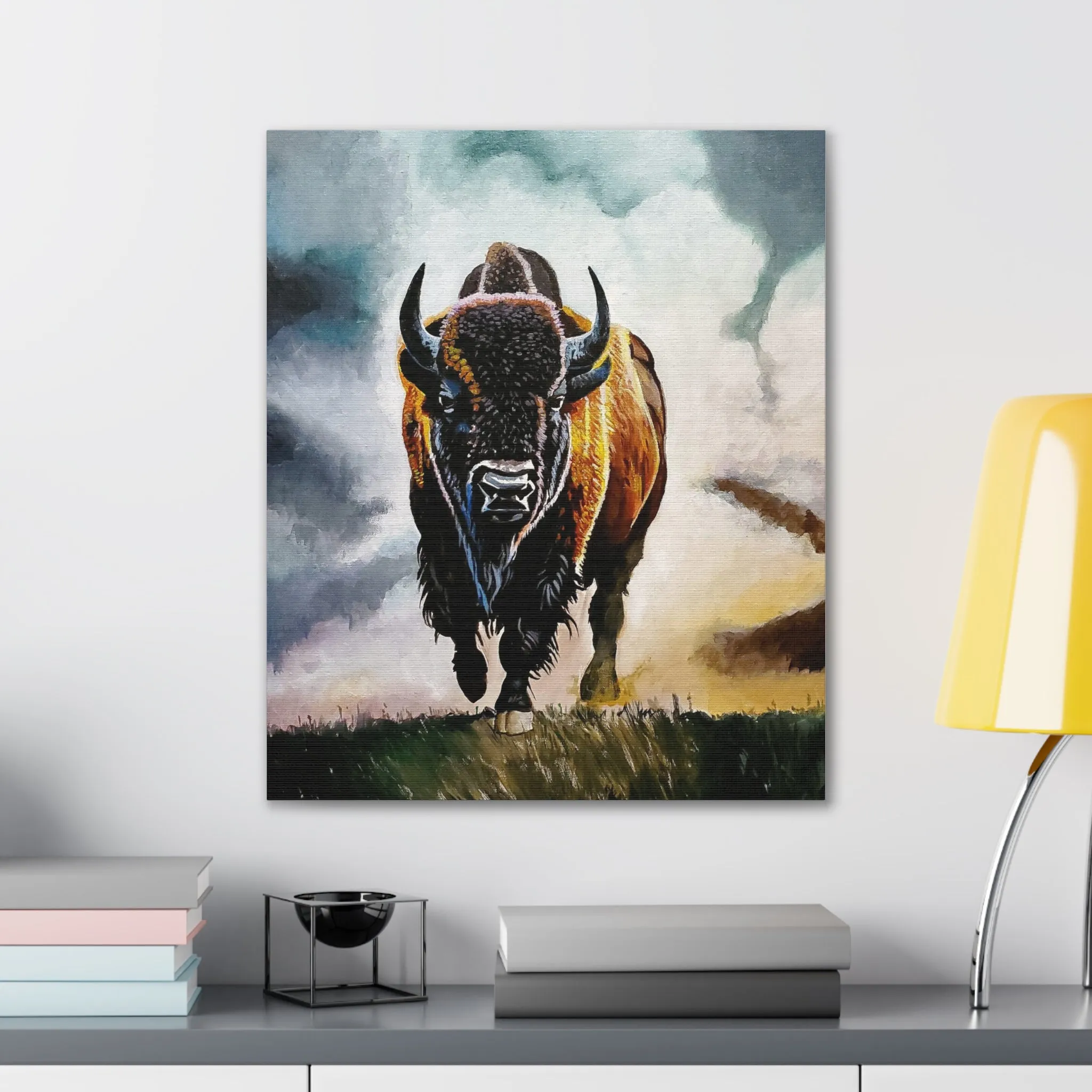 Buffalo stretched canvas, .75"