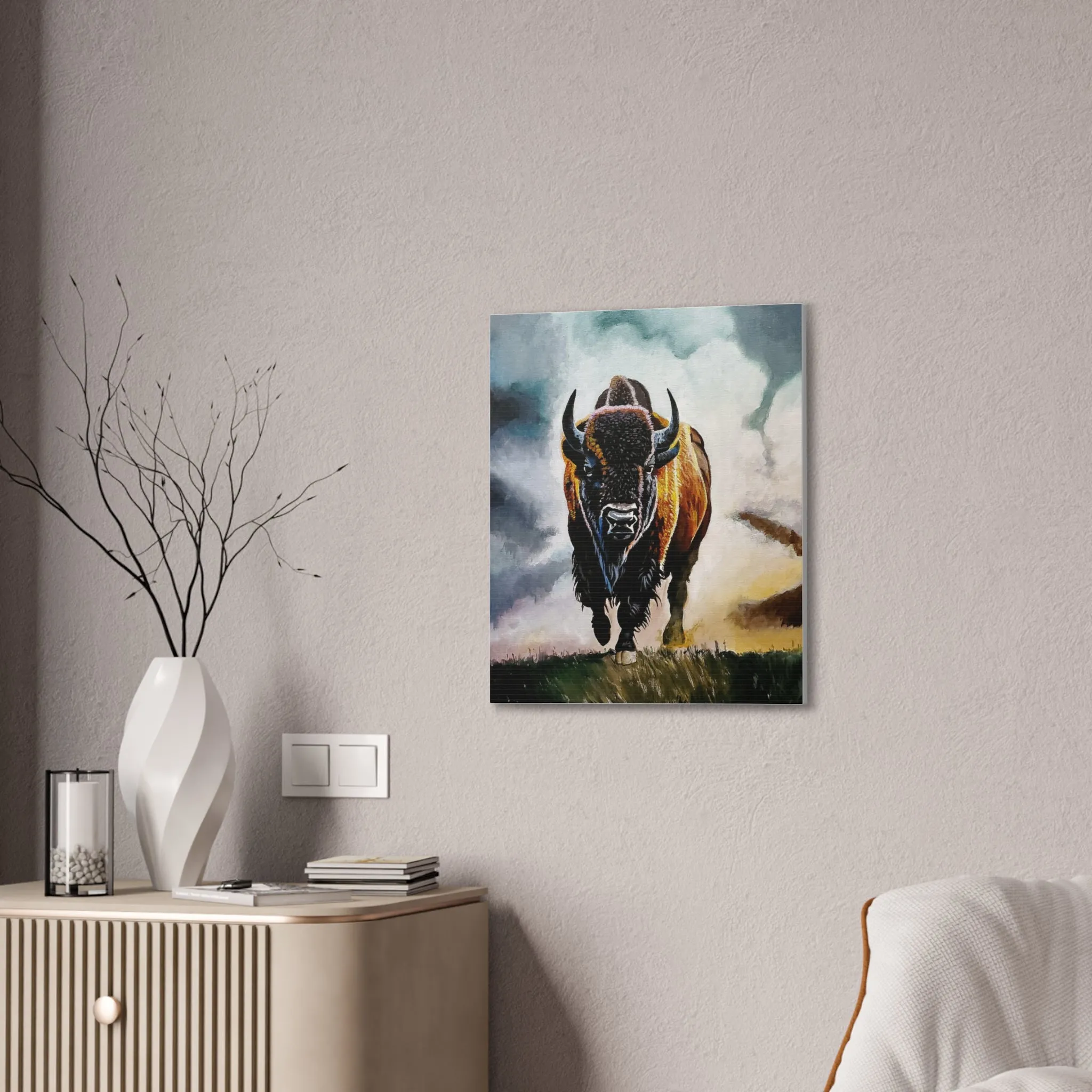 Buffalo stretched canvas, .75"