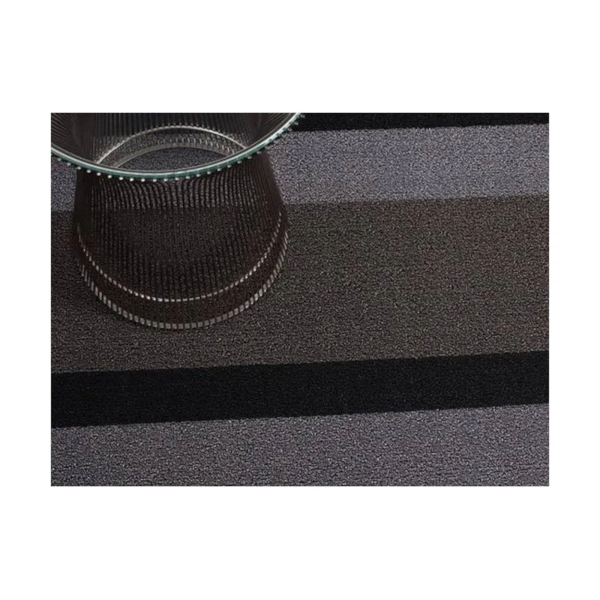Chilewich Doormat Bold Stripe Silver/Black 46x71