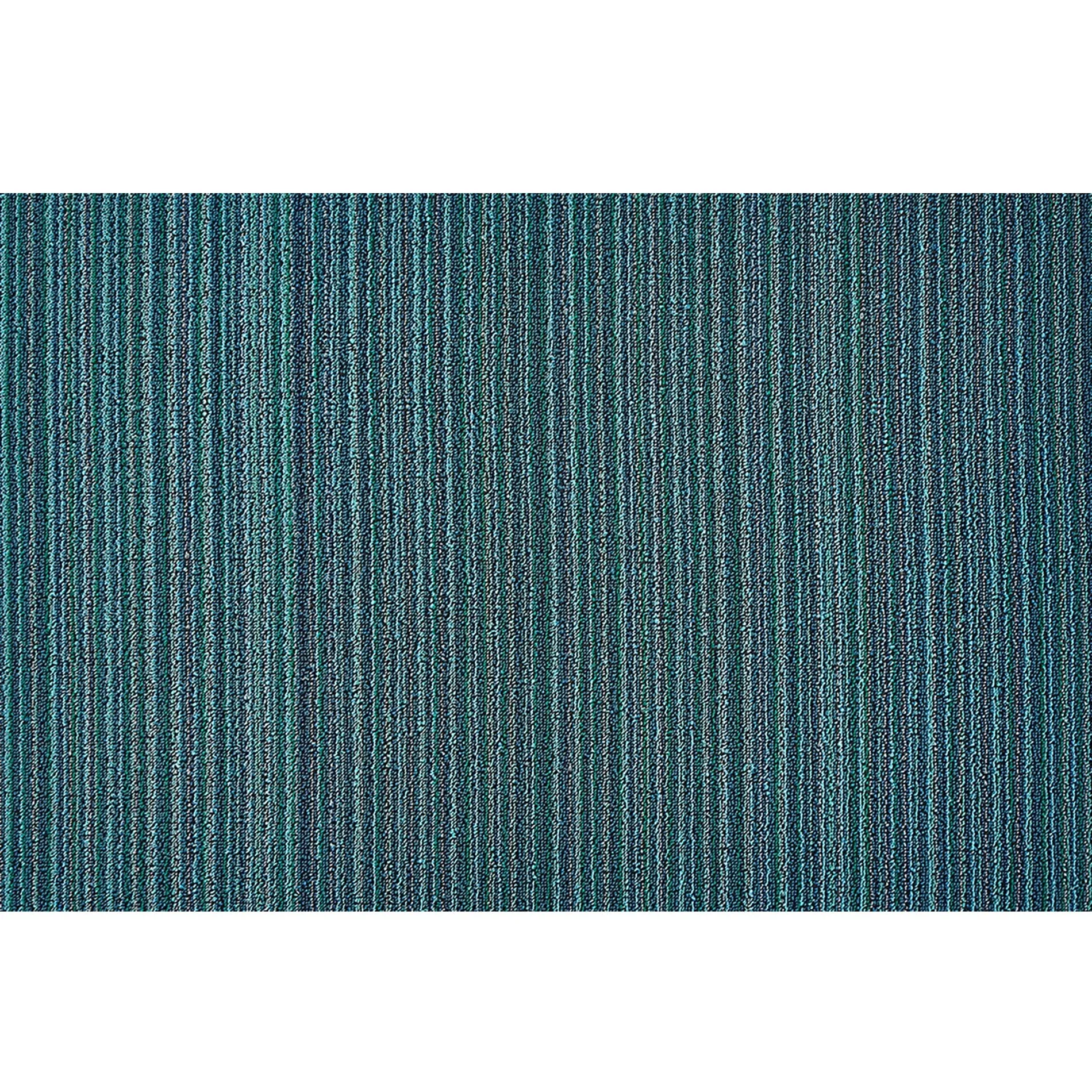 Chilewich Shag Skinny Stripe Floormat Turquoise