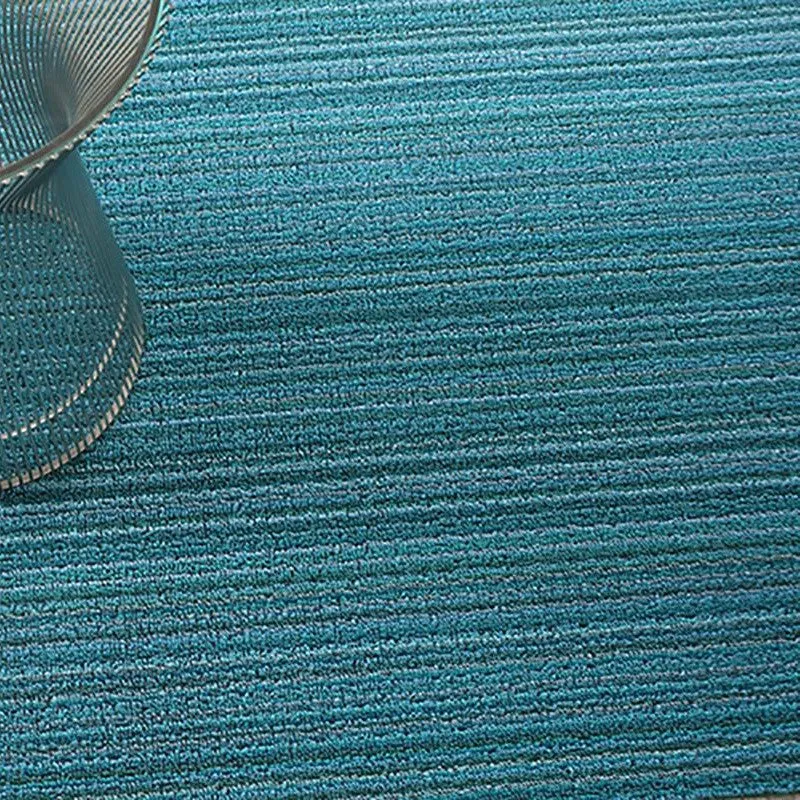 Chilewich Shag Skinny Stripe Floormat Turquoise