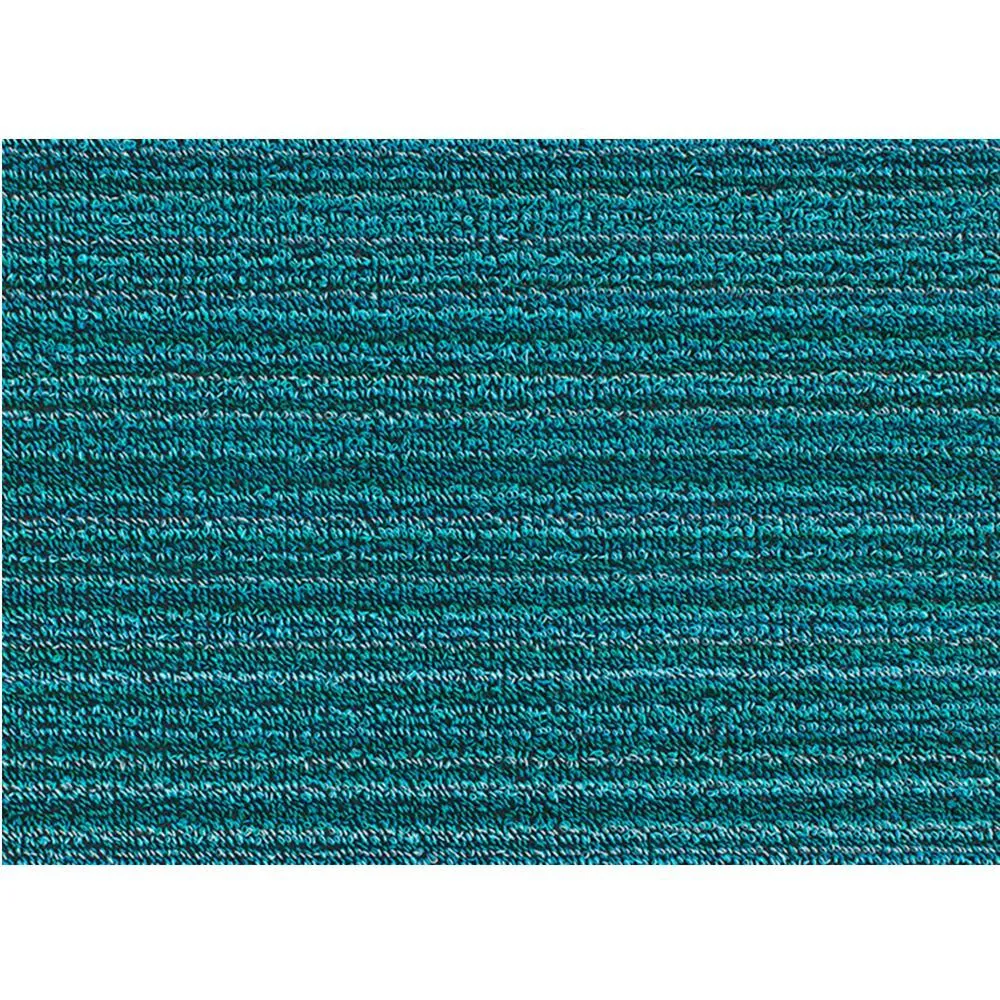 Chilewich Shag Skinny Stripe Floormat Turquoise