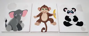 Colourful Zoo Animal Canvas Prints