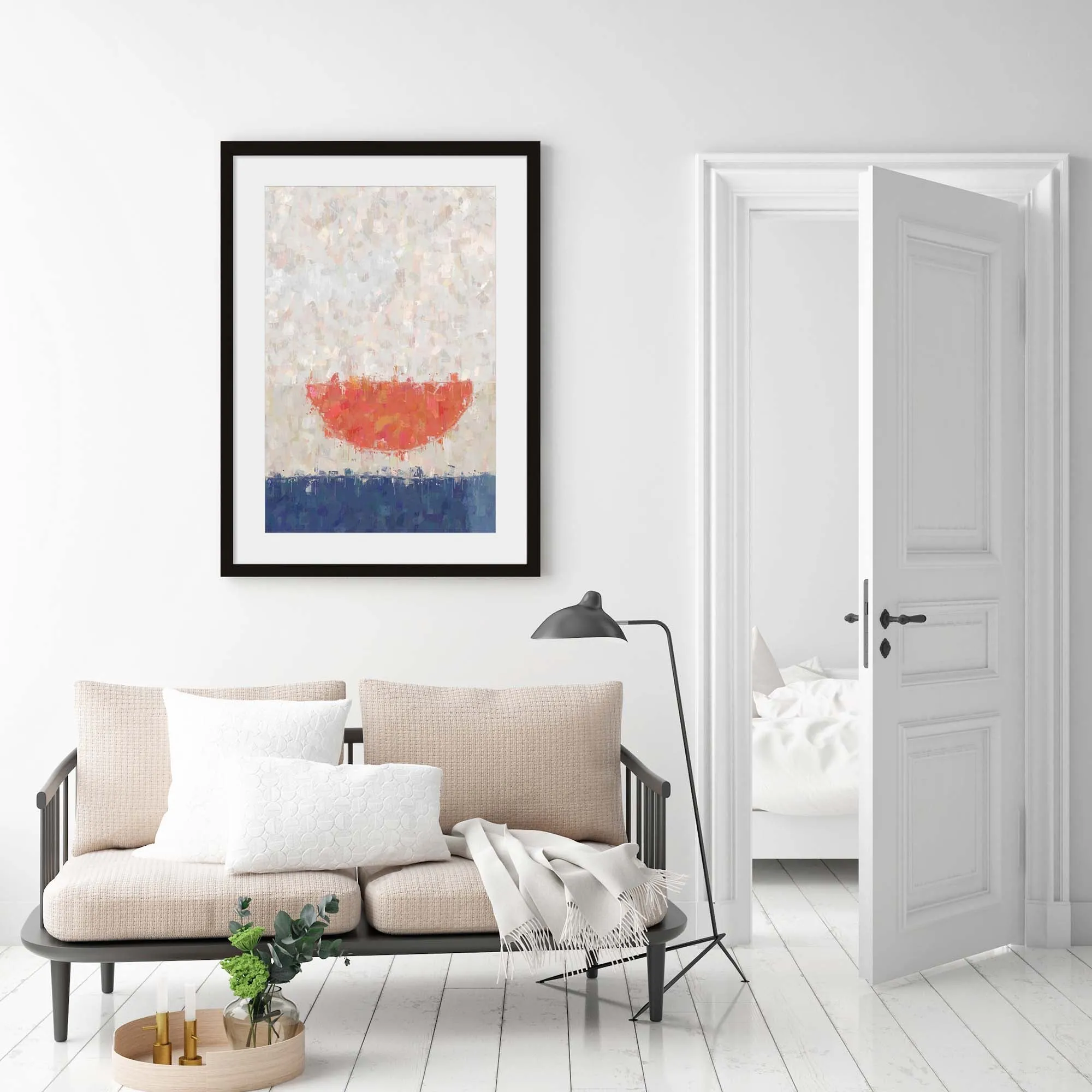 Contemporary Sunrise Framed Art
