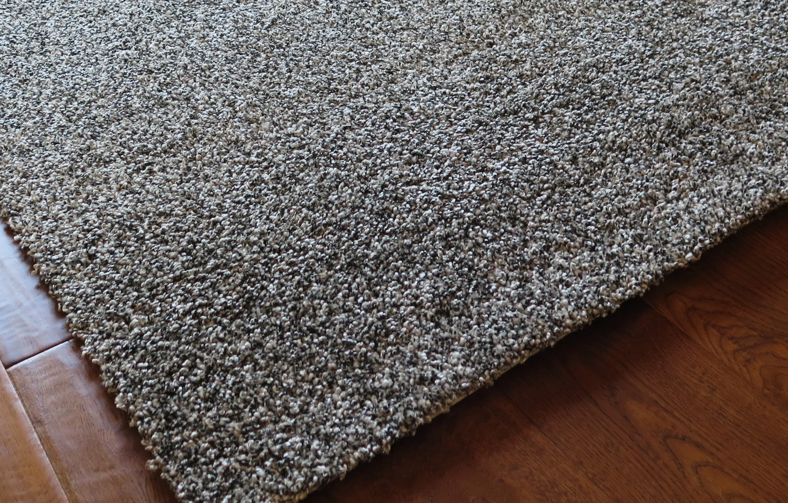 Cosy Plush Soft Shaggy Rug (Grey/Black/Cream, 120 x 170cm)