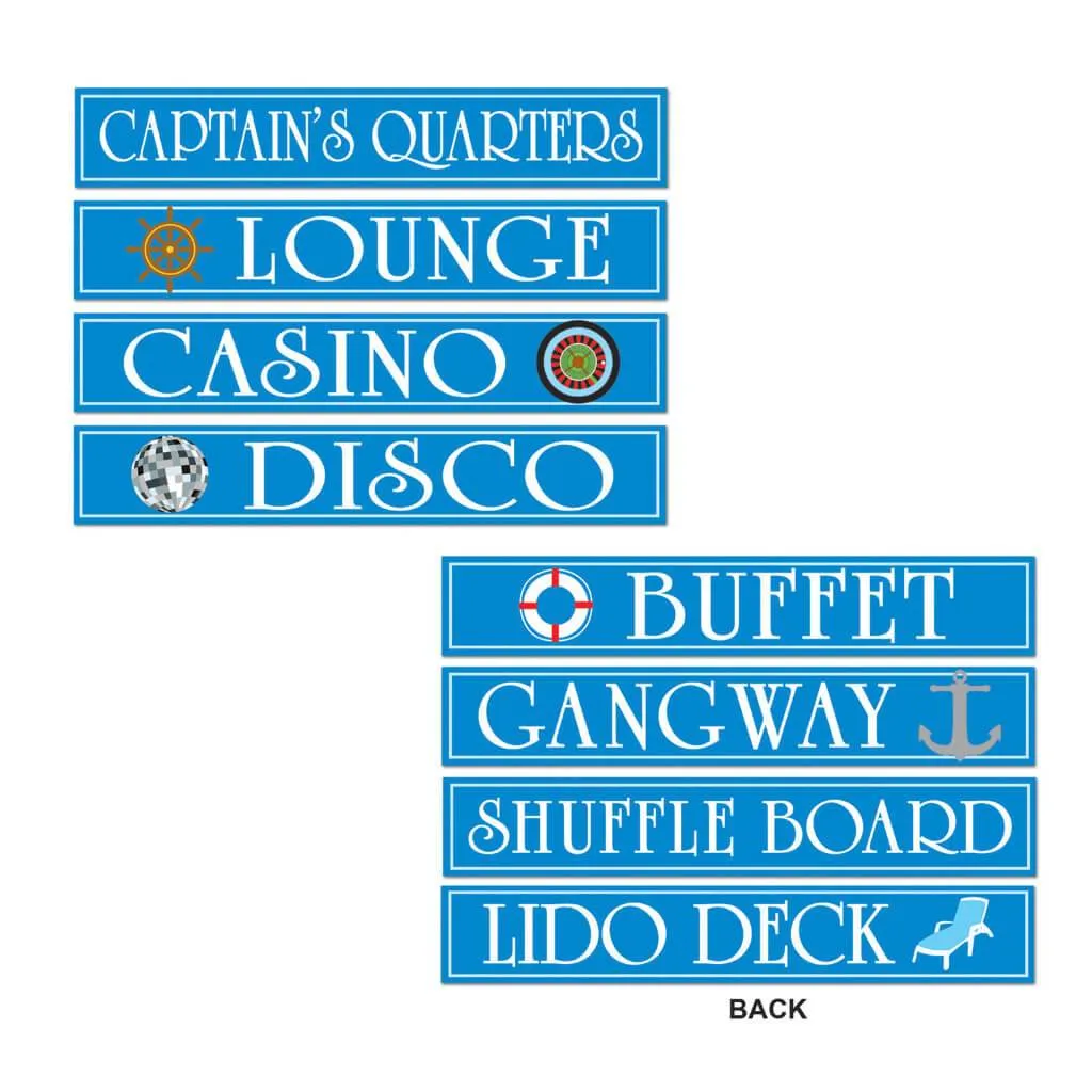 Cruise Ship Sign Cut-Outs