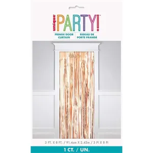 Door Curtain 8ft x 3ft Metallic Rose Gold