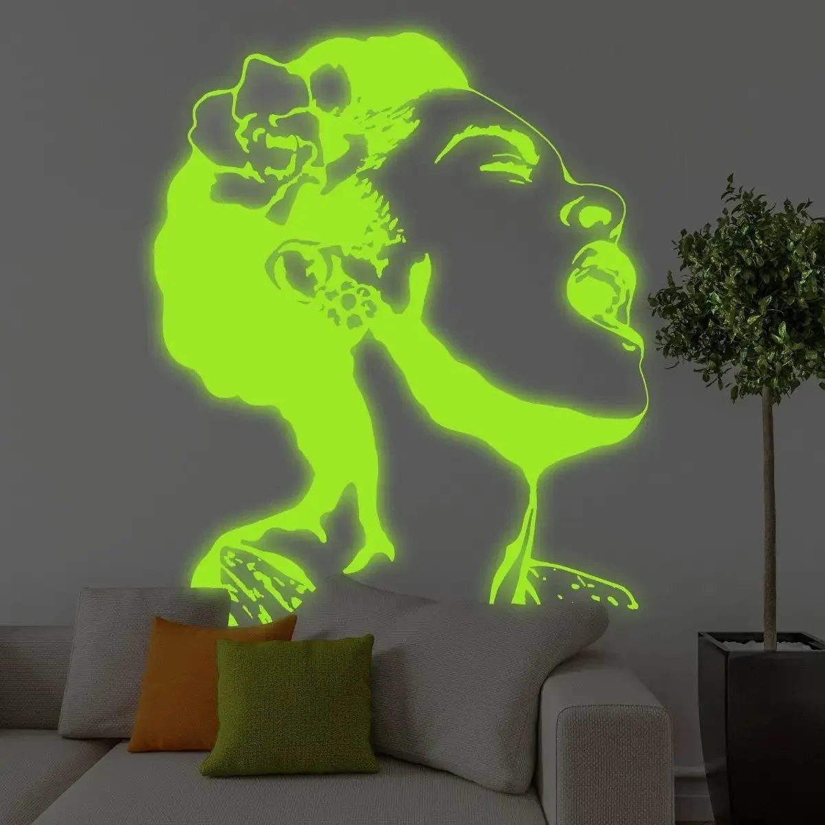 EnchantGlow: Luminous Night Glow Wall Sticker Decal, Radiant Wall Art Illumination