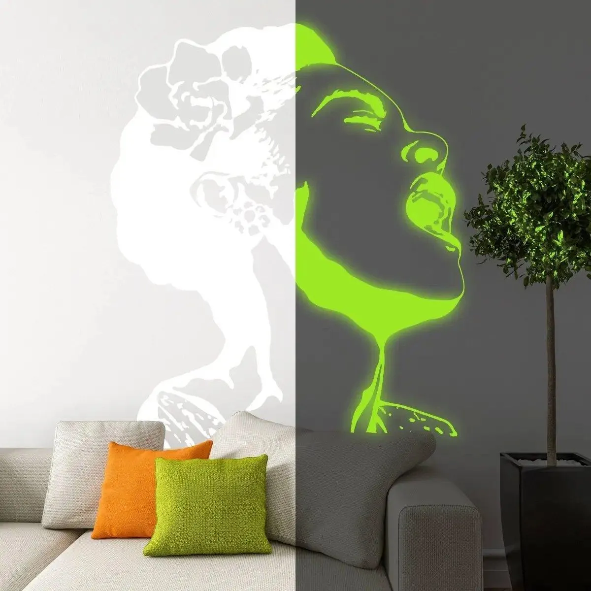 EnchantGlow: Luminous Night Glow Wall Sticker Decal, Radiant Wall Art Illumination