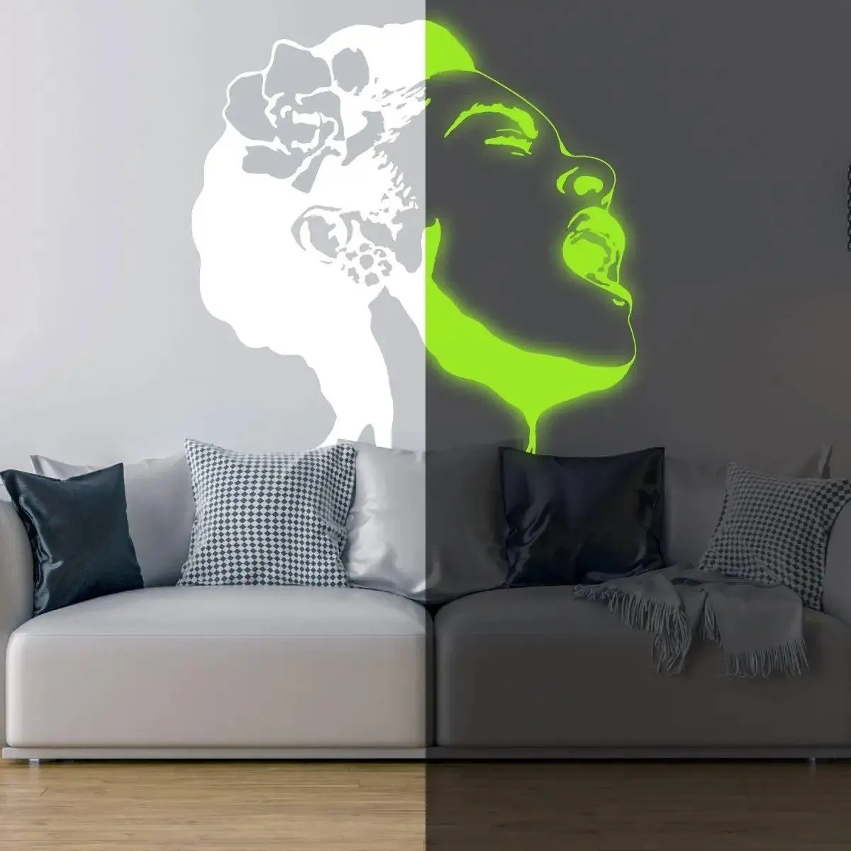 EnchantGlow: Luminous Night Glow Wall Sticker Decal, Radiant Wall Art Illumination
