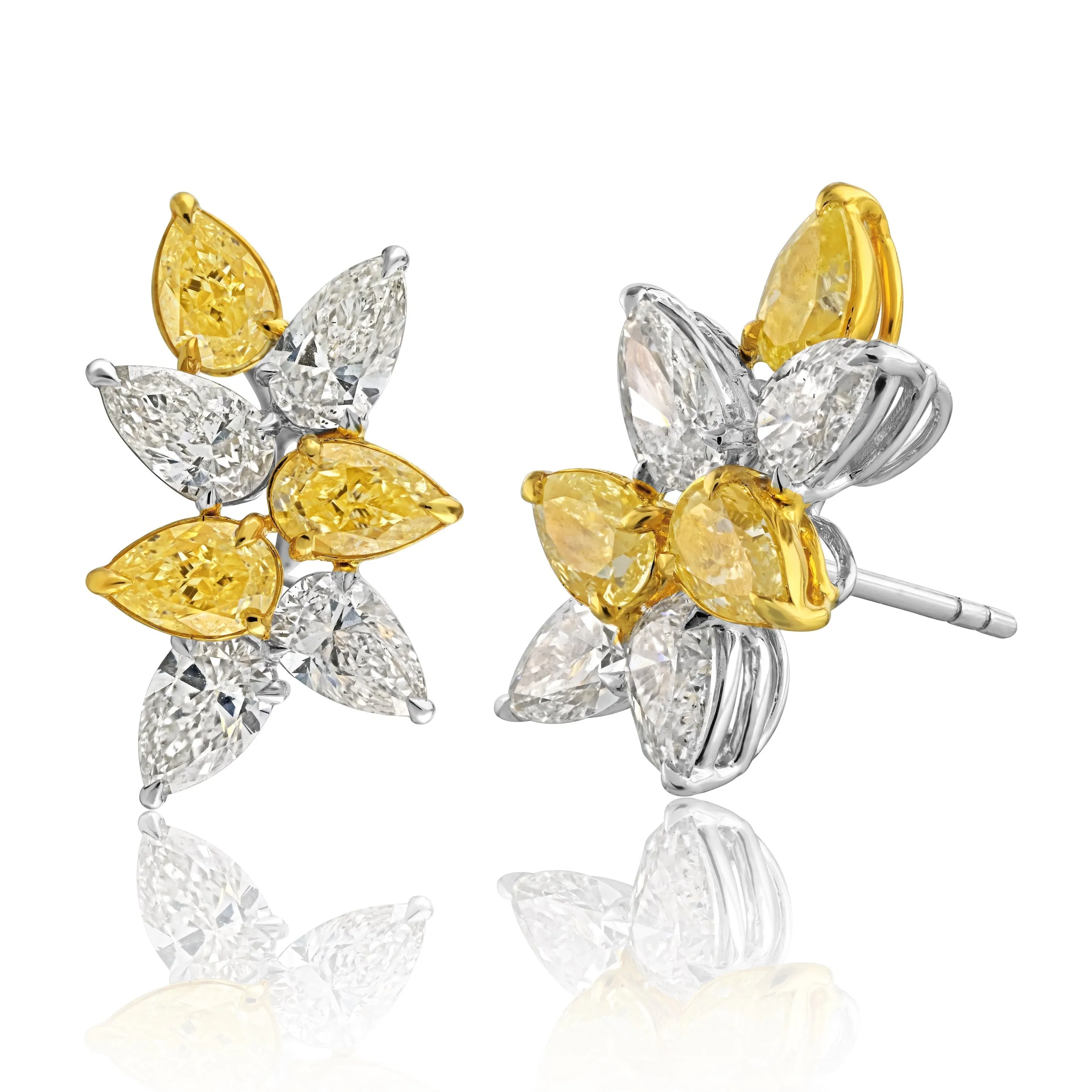 'Eternal Radiance' Cluster Earrings, 3.26 CT