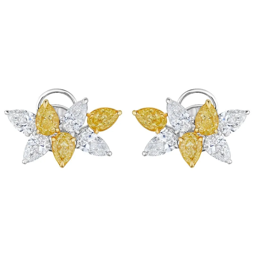 'Eternal Radiance' Cluster Earrings, 3.26 CT