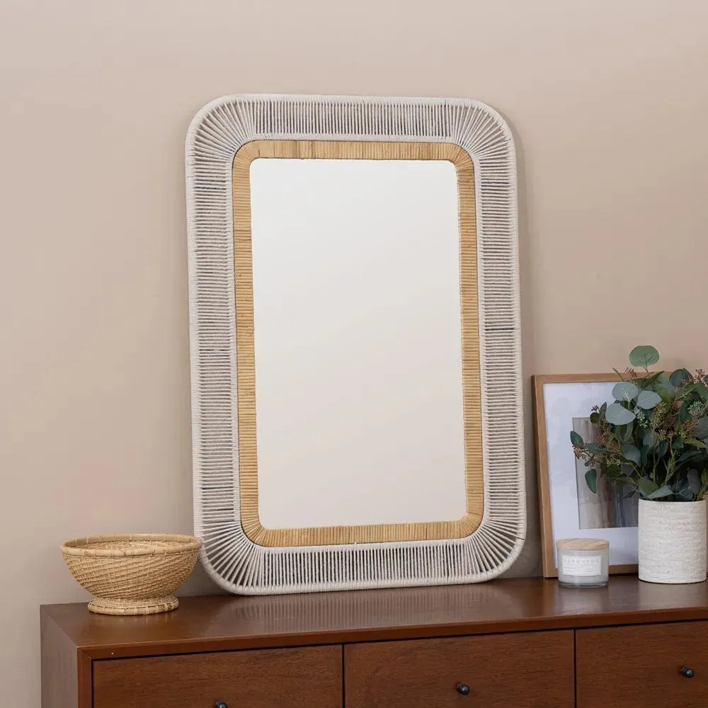 Ethereal Haven Woven Wall Mirror 28W x 40H