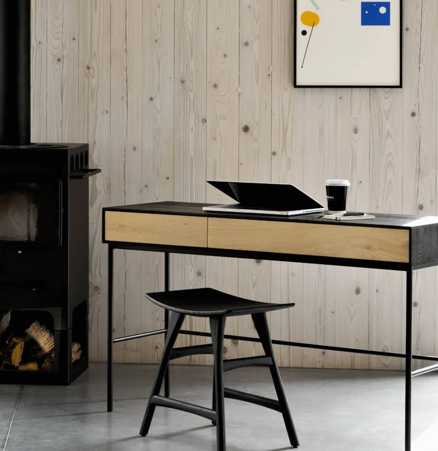 ETHNICRAFT OAK BLACKBIRD DESK
