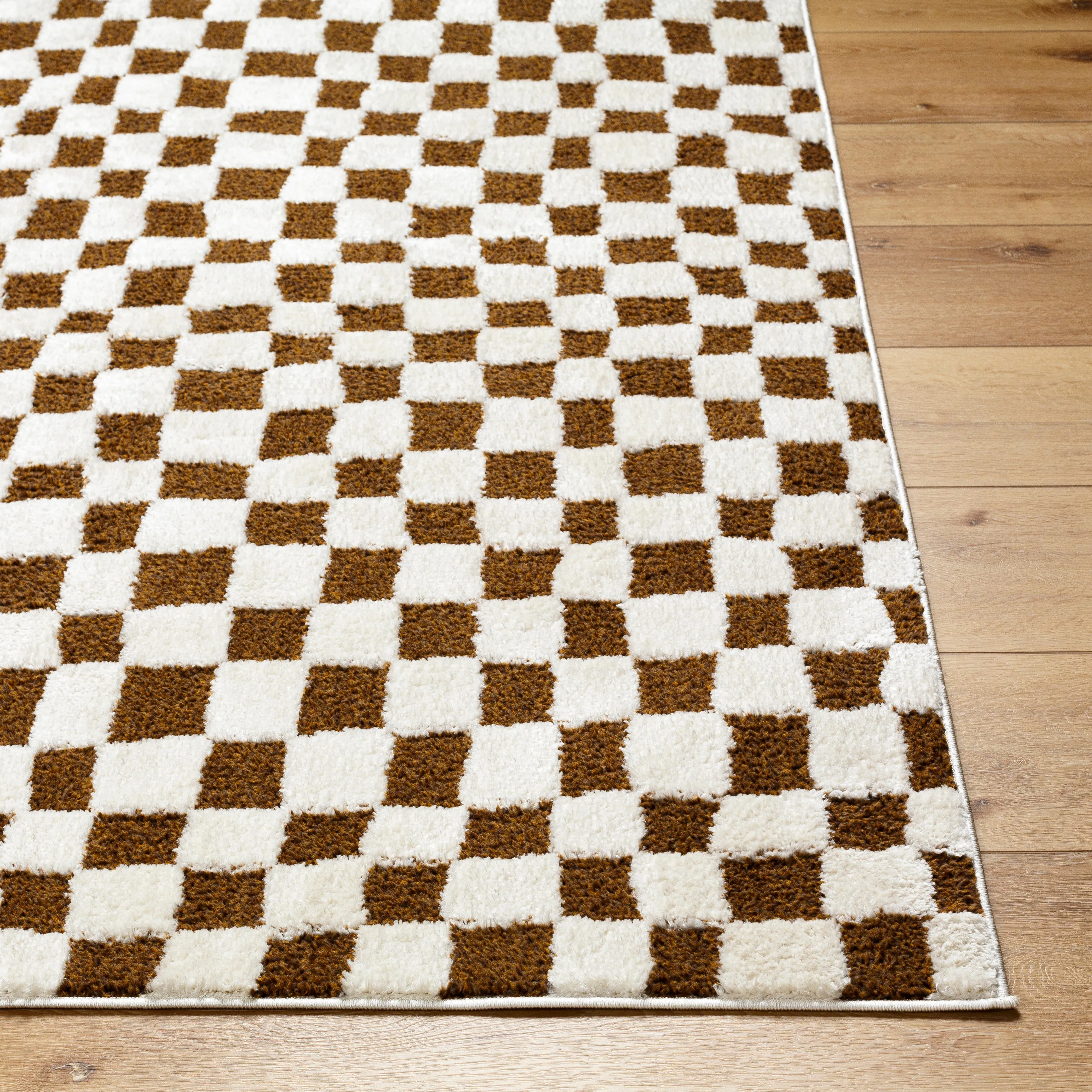 Floyd Camel Checkered Rug