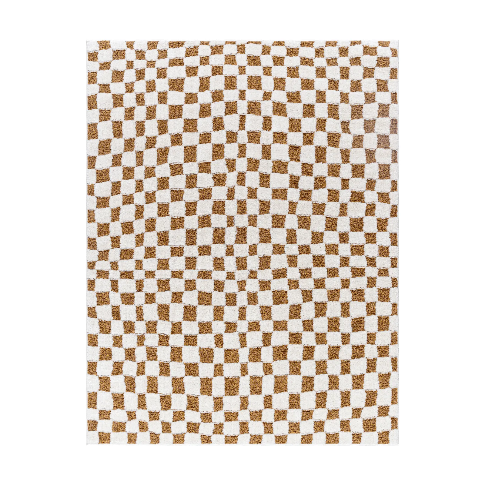 Floyd Camel Checkered Rug