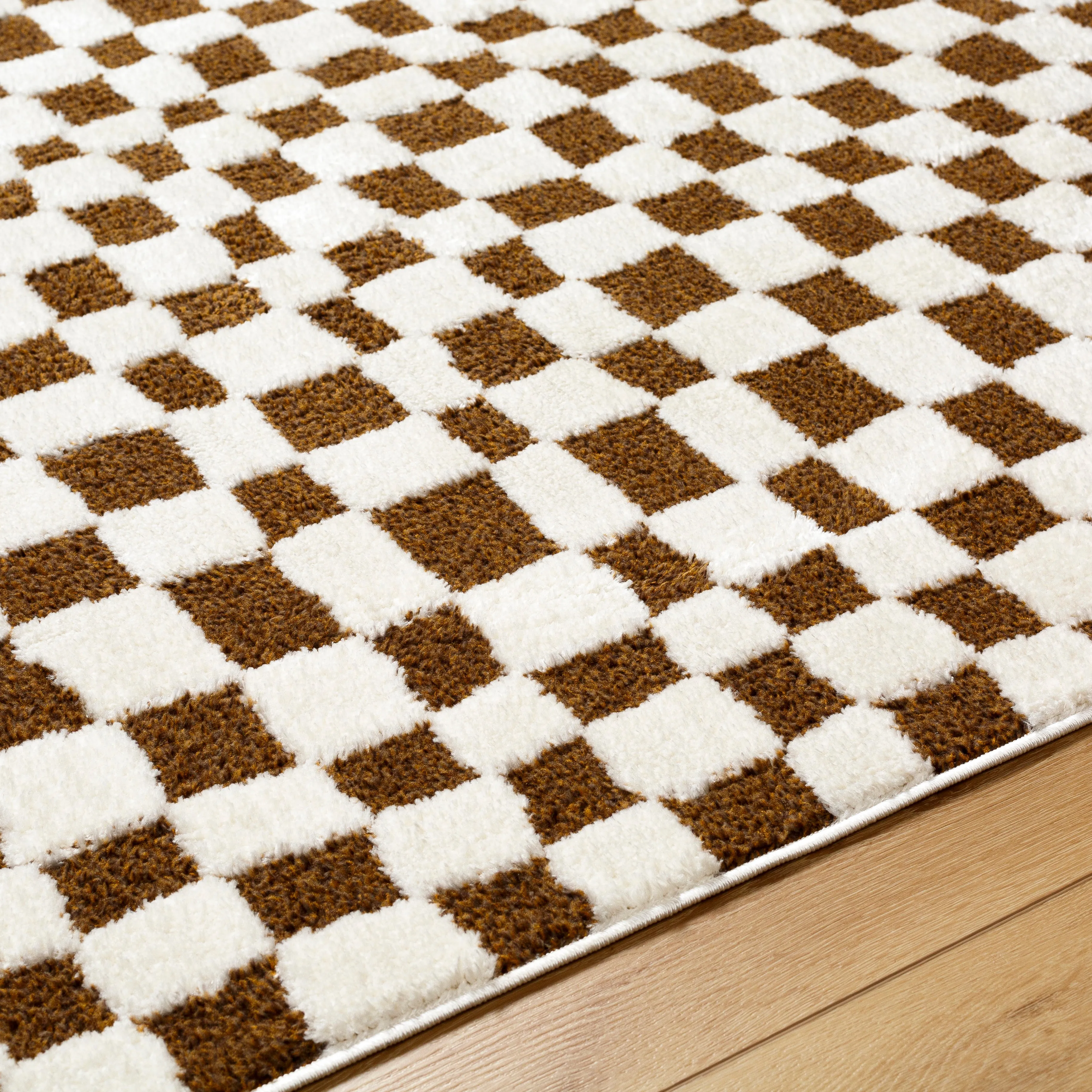 Floyd Camel Checkered Rug