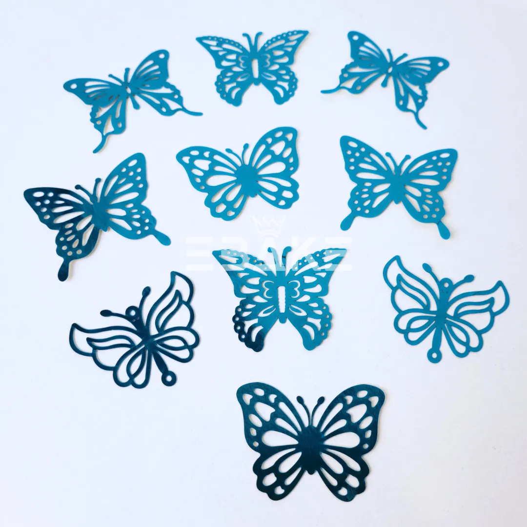 Foldable Paper Butterflies Blue (Set Of 10 Pieces)
