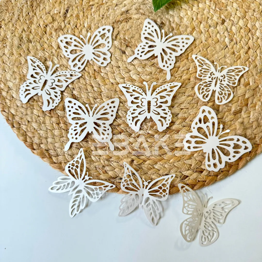 Foldable Paper Butterflies White (Set Of 10 Pieces)