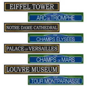 French Street Sign Cut-Outs
