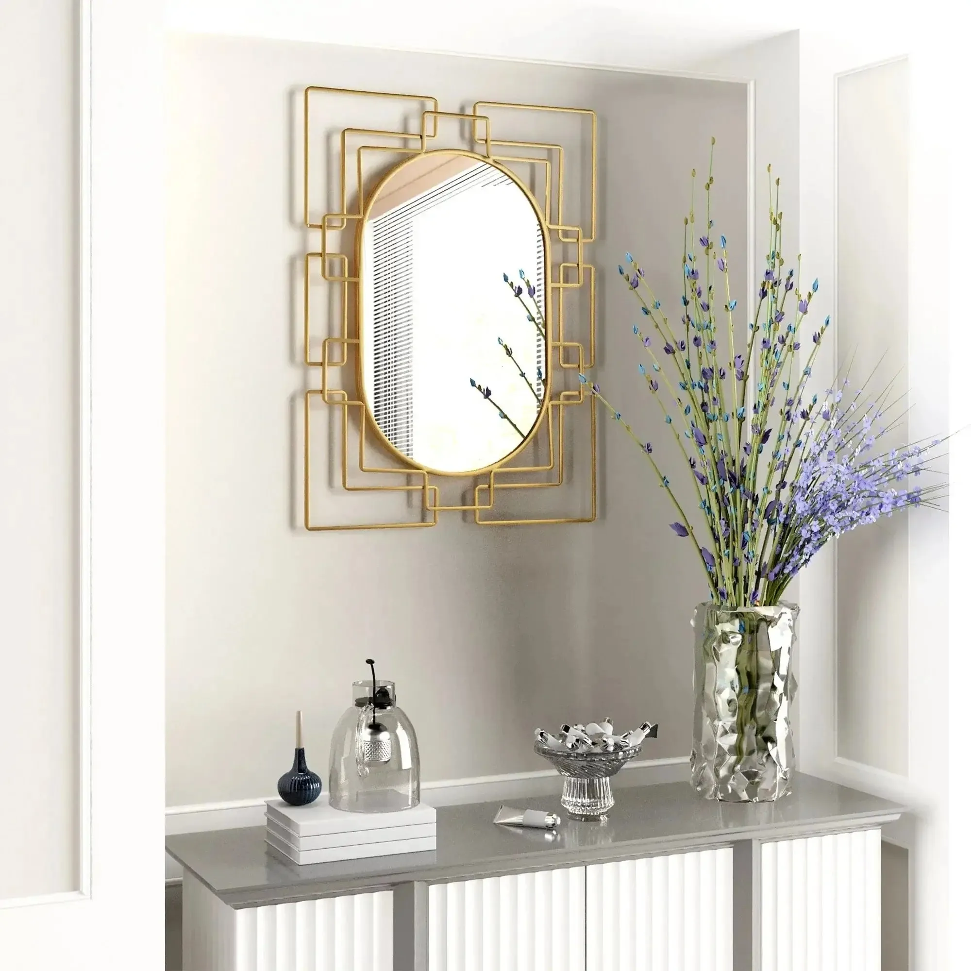 Gild Design House Deanna 26" x 36" Gold Wall Mirror