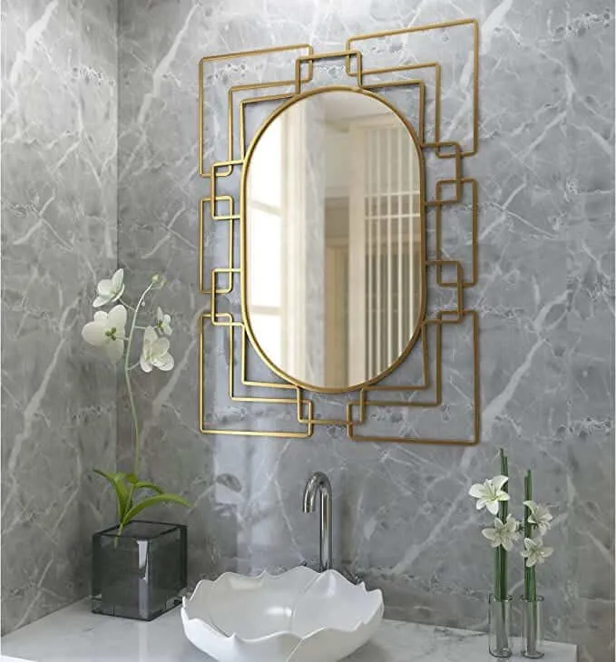 Gild Design House Deanna 26" x 36" Gold Wall Mirror