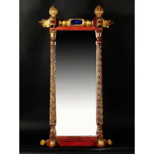 Gilt Wood Mirror Frame With Elephants